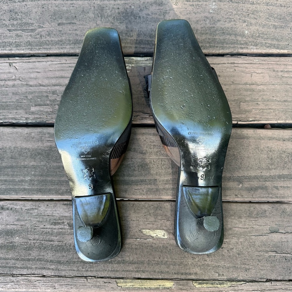 Olivia Rose Tal Brown and Black Mules size 9 - Picture 7 of 10